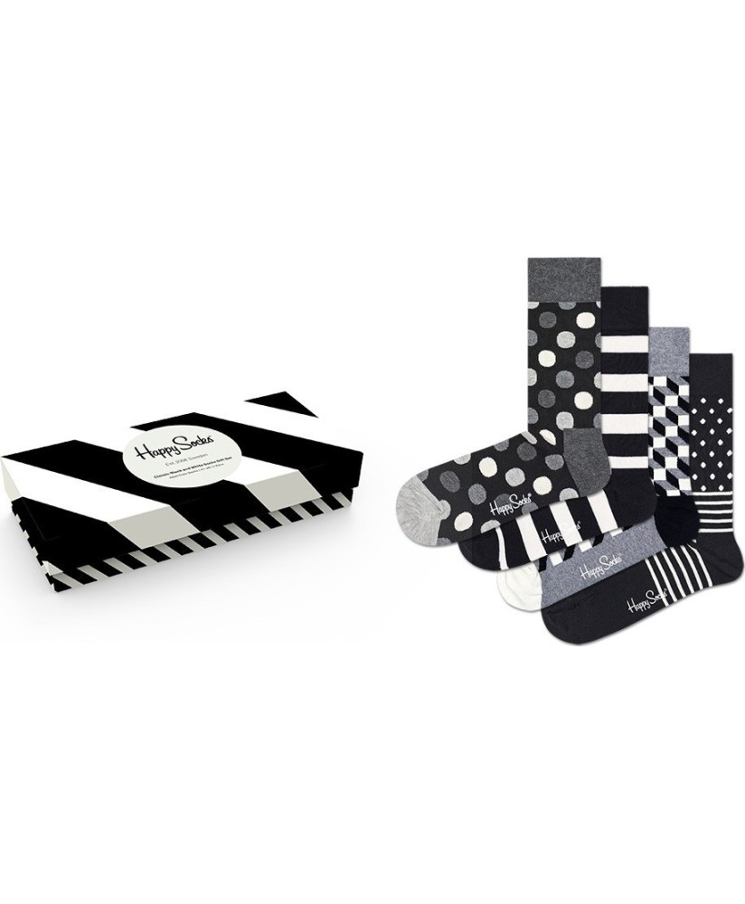 Classic black n white socks gift box