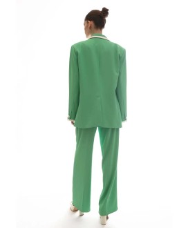 Crepe straight-leg trouser