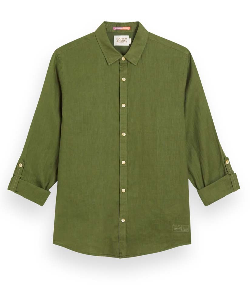 Linen Shirt With Sleeve Adjustments