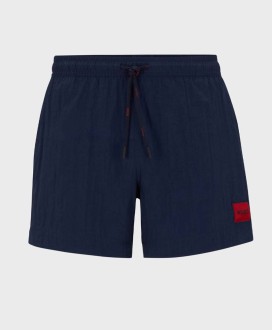 QUICK-DRY SWIM SHORTS WITH LOGO LABEL