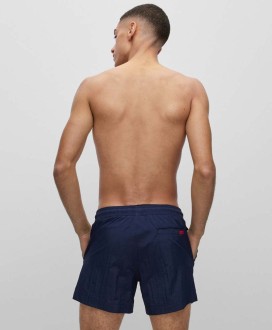 QUICK-DRY SWIM SHORTS WITH LOGO LABEL