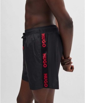 FULLY LINED SWIM SHORTS WITH LOGO TAPE