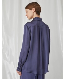 Marella Navy Satin shirt