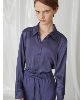 Marella Navy Satin shirt