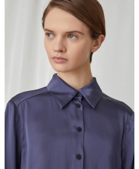 Marella Navy Satin shirt