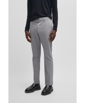 HUGO Slim-fit chinos in stretch-cotton gabardine