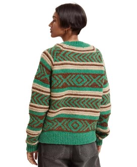 Metallic Fair Isle pullover