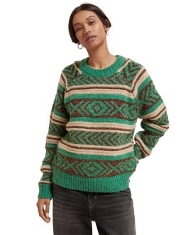 Metallic Fair Isle pullover