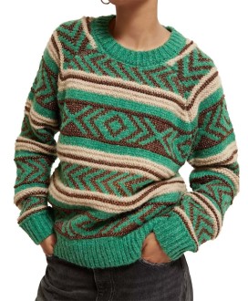 Metallic Fair Isle pullover