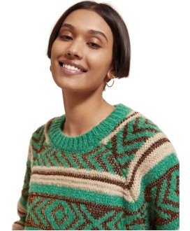 Metallic Fair Isle pullover